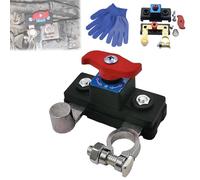 Universal Battery Disconnect & Leak Protector, 12V/24V Car Battery Disconnect Switch, Waterproof Batterys Kill Switch with Solid Copper Terminals, Automatic Circuit Breaker for Car Truck (B)