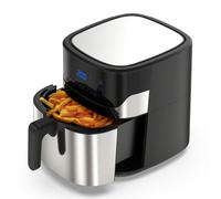 UNIVERSALBLUE Freidora de Aire Sin Aceite 6,5 L | Air Fryer Grande para 5-8 Personas | Control Táctil y Temporizador | 8 Programas de Cocina | Bandeja, Pincel y Espátula