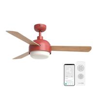 Universal Blue Vento 6048R Ventilador de Techo Silencioso con Luz LED y Mando a Distancia 35W Rojo