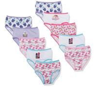 Universal Bragas Trolls 100% algodón peinado para niñas con amapola, rama, diamante y más en tallas 2/3t, 4t, 4, 6, 8, (10-PACK), 2-3 años