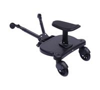 Universal Buggy Board estribo auxiliar pedal adaptador remolque asiento tabla de pie con asiento para cochecito tabla de ruedas de hasta 25 kg negro