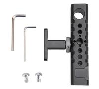 Universal Camera Cage Top Handle | Secure Grip Ergonomic Design with Cold Shoe Mount | 1 / 4in 3 / 8in Threads for DSLR/Mirrorless/Video Rig | Adjustable Handle for Filmmaking