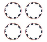 Universal Car 4 Uds Llantas de Rueda de VehíCulo Anillo Protector de Borde,Anti Choques Anti RasguñOs Protectores de Cubo de Llantas,Llantas de 20 Pulgadas,para la MayoríA de (Size:20in,Color:Naranja)