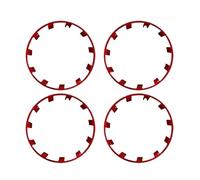 Universal Car 4 Uds Llantas de Rueda de VehíCulo Anillo Protector de Borde,Anti Choques Anti RasguñOs Protectores de Cubo de Llantas,FáCil de Instalar,Apto para Llantas de 16 a 1(Size:16in,Color:Rojo)