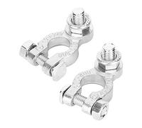 Universal Car Battery Terminals 12V / 24V | 10mm Stud Type Positive Negative Pair | Sturdy Aluminum Oxidation - Proof | Direct Replacement for Damaged Terminals