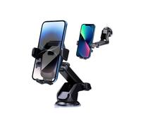 Universal Car Phone Holder with Adjustable Suction Cup, Mount and Air Vent, One-Hand Operation, Windshield Attachment