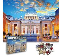 Universal Castle 1000 Piezas Rompecabezas para Adultos Paisaje Panorama Europa Landmark Foto Classic Impossible Puzzle Juguetes (St. Peter's Basilica, Vatican)