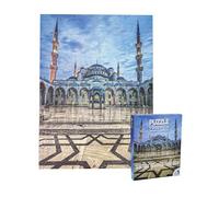Universal Castle Puzzle de 1000 Piezas para Adultos, Estambul - Mezquita Azul, Panorámica de Arquitectura Otomana, Impresión Decoración, Colección de Edificios Famosos
