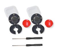 Universal CB - Kit magnético de micrófono para radio móvil, perilla redonda, soporte magnético para Motorola HLN9073B CDM1250 CDM750 Kenwood TK768G TK868G TM471A (paquete de 2 negro)