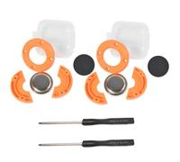 Universal CB - Kit magnético de micrófono para radio móvil, perilla redonda, soporte magnético para Motorola HLN9073B CDM1250 CDM750 Kenwood TK768G TK868G TM471A (paquete de 2 naranjas)