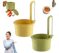 Universal Clip-On Sink Drain Basket - The Multi-Functional Kitchen Strainer, Adjustable Faucet Hanging Food Catcher & Kitchen Sink Basket for Vegetable Washing & Scrap Disposal (2PCS-C)