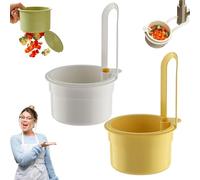 Universal Clip-On Sink Drain Basket - The Multi-Functional Kitchen Strainer, Adjustable Faucet Hanging Food Catcher & Kitchen Sink Basket for Vegetable Washing & Scrap Disposal (2PCS-A)