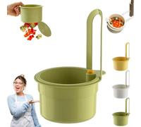 Universal Clip-On Sink Drain Basket - The Multi-Functional Kitchen Strainer, Adjustable Faucet Hanging Food Catcher & Kitchen Sink Basket for Vegetable Washing & Scrap Disposal (Green)