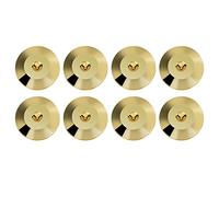 Universal de Cobre Altavoz Espigas Almohadillas Base Choque Almohadilla Aislamiento Pies Base Cono Esteras Disco de Piso,8 Piezas 25 x 4 mm[Gold]