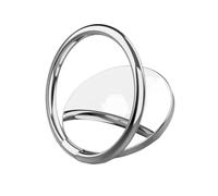 Universal del tenedor del zócalo del teléfono móvil del metal lujoso tenedor del anillo de dedo de la rotación de 360 grados(Silvery)