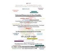 Universal Democracy Is Now Possible - La Democracia Universal Ya Es Po