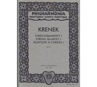 Universal Edition Krenek Ernst - Cuarteto de Cuerda N ° 1 Op. 6