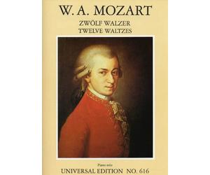Universal Edition Mozart W.A. - 12 Waltzer for the Young KV 600 Nr.1 - 6, 602 Nr. 1 - 4 - Piano Partition clásico Piano - instrumento de teclado Piano