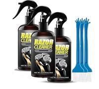 Universal Efficient Electric Razor Cleaner Spray,Electric Shaver Cleaning Solution, Blade Cleaner with Brush, Say Goodbye to Clogged Razors,For Cleaning, Lubricating, and Rust Prevention (3)