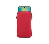 Universal Elasticity Zipper Protective Case Storage Bag with Lanyard for Huawei Mate 20 X / 7.2 inch Smart Phones