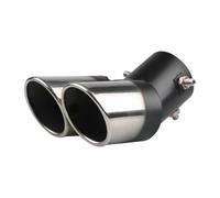 Universal Exhaust Trim Car Dual Pipe Tip for One Out Two Baking Blue Model Accessory Stainless Steel