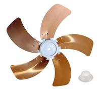 Universal Fan Blade Replacement - 14 16 18 Inch Aluminum 5 Leaf Fans Propeller | 350 400 450mm Table Floor Wall Fan Compatible Cooling Part With Nut Cover | High Efficiency Airflow Household Fans