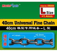Universal Fine Chain L Size 1.4mmX2.3mm 40cms x2 by Master Too (Importación USA)