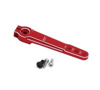 Universal Fit Aluminium 1.5 '' 1.75 '' 2.0 Pulgadas 25T Dirección extendida Servo Arm Horn M3 3 oritos Compatible con RC Airplane RC Servo Swing Arm Piezas(Red)