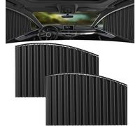 Universal Fit Magnetic Car Side Window Privacy Sunshades, Summer Glare Protection Curtains, Slidable Side Window Sun Shades, for Sleeping Camping Working Resting (Rear window-A)