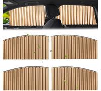 Universal Fit Magnetic Car Side Window Privacy Sunshades, Summer Glare Protection Curtains, Slidable Side Window Sun Shades, for Sleeping Camping Working Resting (Full Car Set-B)