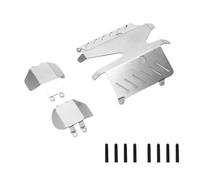 Universal Fit Metal Acero Inoxidable Chassis Armor Protector Protector Placa DE Protector Compatible con CC-02 CC02 1 10 RC Piezas de actualización de automóvil Reemplazo del Mercado de Accesorios