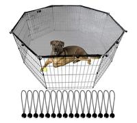 Universàl - Funda para corralito para mascotas, cubierta con protección solar y lluvia, protector solar octogonal para cerca, se adapta a 8 paneles de corrales para perros para exteriores, interiores