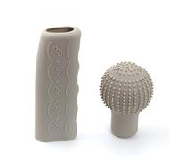 Universal Funda Pomo Cambios Marcha Coche para Suzuki Alto Lapin 2008-2015, Antideslizante Resistente a los arañazos decoración,Beige-A
