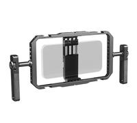 Universal Handykäfig Handstabilisator Kit für Vlogging, Smartphone-Käfig Video Rig mit 360° Rotation Griffe Bausatz kompatibel mit iPhone 17/16/15/14/13 Series und Android Handy