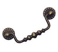 Universal Hardware Tirador de latón sólido vintage para gabinete, cuello de cisne - 400B