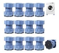 Universal Heightening Pad for Washing Machine Base, Universal Shock-Absorbing Anti-Slip Base for Washing Machine, Refrigerator, Adjustable & Moisture-Proof & Silent Vibration Dampeners (12 Pcs)