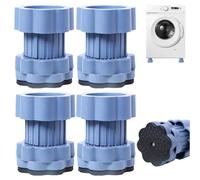 Universal Heightening Pad for Washing Machine Base, Universal Shock-Absorbing Anti-Slip Base for Washing Machine, Refrigerator, Adjustable & Moisture-Proof & Silent Vibration Dampeners (4 Pcs)