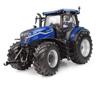 Universal Hobbies New Holland T7.210 Dynamic Blue Tractor escala 1:32 réplica de modelo de granja fundida, miniatura coleccionable UH6810