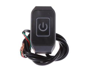 Universal Interruptor de Luces InterruptoMotocicleta Modificado Botón Impermeable Con Luz LED, Control Bocina Faro Encendido Apagad, Montaje En Manillar(White)