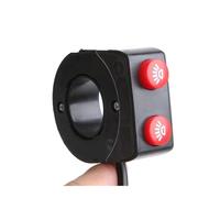 Universal Interruptor de Luces Interruptor De Botón Combinado Bocina Y Faro 22 Mm Universal Para Motocicleta Bicicleta Eléctrica Coche(1pc red)