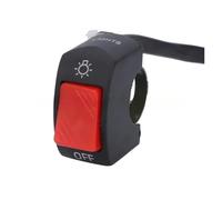 Universal Interruptor de Luces Interruptor De Motocicleta Botón Control Encendido Y Apagado Montaje En Manillar Luz Señal Del Faro Interruptores Modificados(Red)