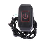 Universal Interruptor de Luces Interruptor Motocicleta 22 Mm Con Luz LED Botón Momentáneo Montaje En Manillar Control Bocina Faro Impermeable Modificado(Red)