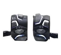 Universal Interruptor de Luces Interruptor Universal Manillar Motocicleta 7/8'' Y 22 Mm Luz Advertencia Faros Bocina Señal Giro Botón Arranque Apagado Con LED(White)