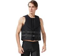 Universal Kayak Vest for Adults Men Women, Adjustable Buoyancy Aid Vest for Water Sports Including Kayaking, Canoeing, Snorkeling, Fishing, Surfing, Sailing, Swimming, Drifting(Black,S)