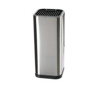 Universal Knife Block, Stainless Steel Knife Holder, Large Volume Holds 12 Knives, Space-Saving Knife Storage, with Drain Hole and Scissor Slot