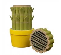 Universal Knife Holder Without Slots 3D Printed Cylinder Storage Rack for Kitchen Utensils Scissors Stationery Unique Cactus Design Space Saver