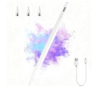 Universal Lapiz para Tablet Compatible con iPad iPhone Samsung Xiaomi Huawei Android Carga Rápida Alta Precisión Rechazo de Palma Detección de Inclinación Stylus Punta Fina 1.45mm Incluye 3 Puntas