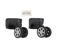 Universal Luggage Wheels Replacement 360 Degree Rotation Locking Quiet Flexible Durable Black Wheels for Suitcases Travel Bags