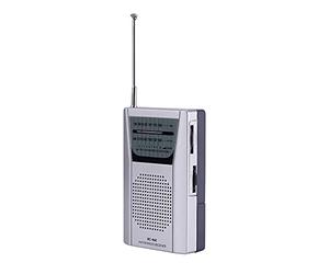 Universal Mini Radio, FM Am World Receiver Construido en Caja de Ahorro de Electricidad Altavoz Portátil Plata