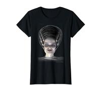 Universal Monsters Bride of Frankenstein Big Face Camiseta, Mujer, Negro, S
